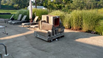 Contractor Fireplace Kit on a pallet