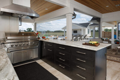 Challenger Outdoor Kitchen Cabinets with Stone Countertops