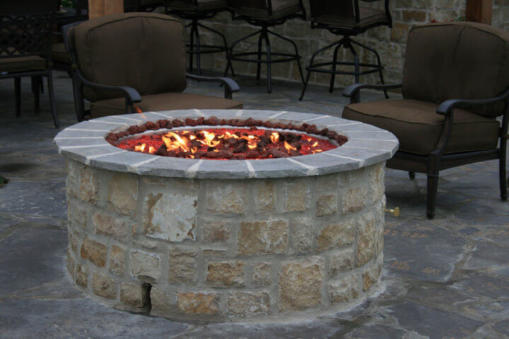 Finished Tall Round Fire Pit Kit