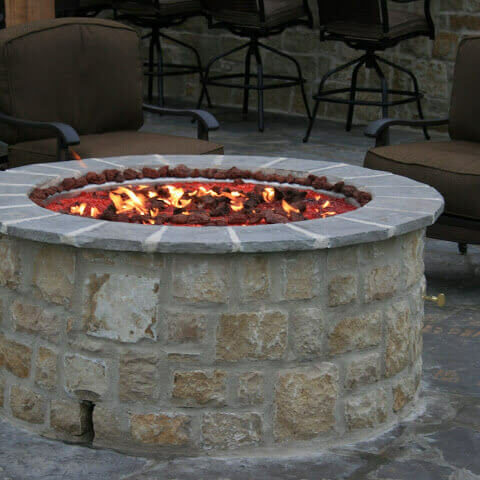 Finished Tall Round Fire Pit Kit