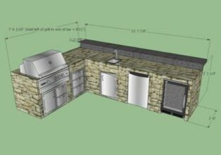 outdoor modular kichen, stone outdoor kitchen cabinets