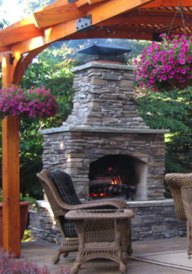 outdoor fireplace kit, outdoor fire feature, outdoor fireplace, outdoor living