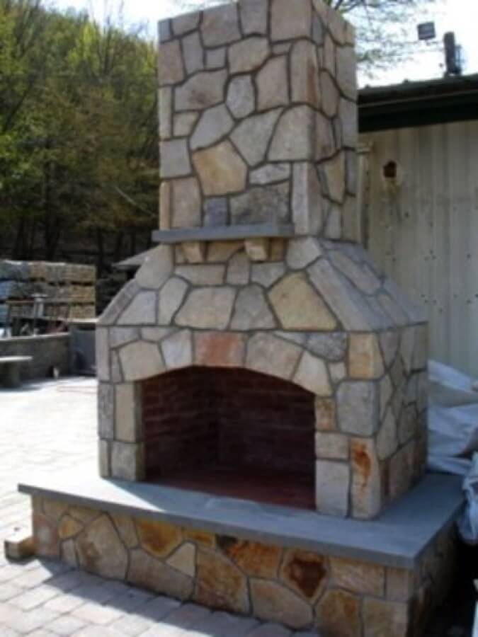 Outdoor Fireplace Kits Masonry, Prefab Outdoor Wood Burning Fireplace Kits