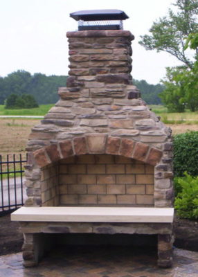 outdoor fireplace kit, outdoor fire feature
