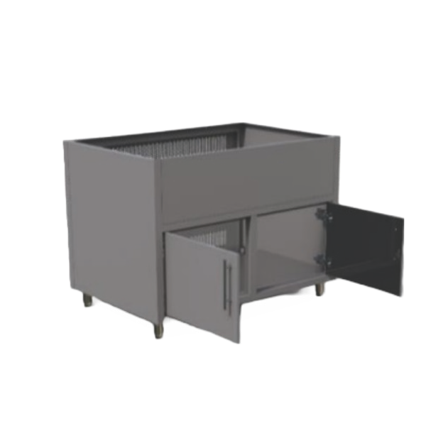 Outdoor kitchen cabinet grill