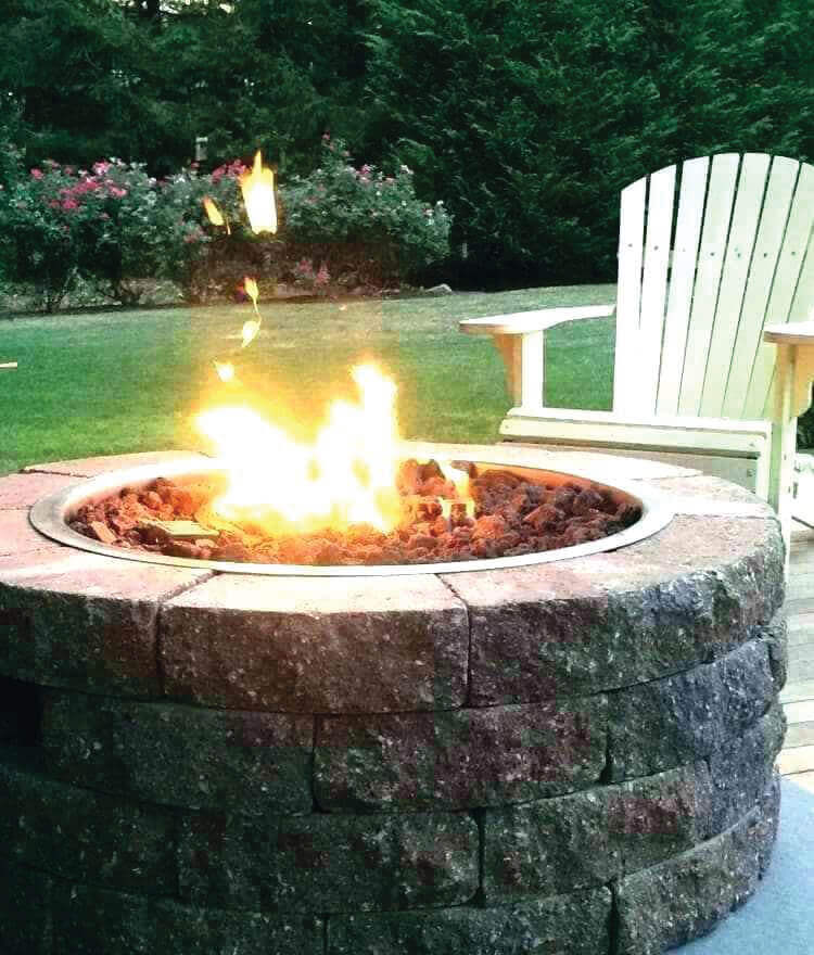 Custom Outdoor Fire Pit 60,000 BTU Natural Gas or Propane Stainless Steel 