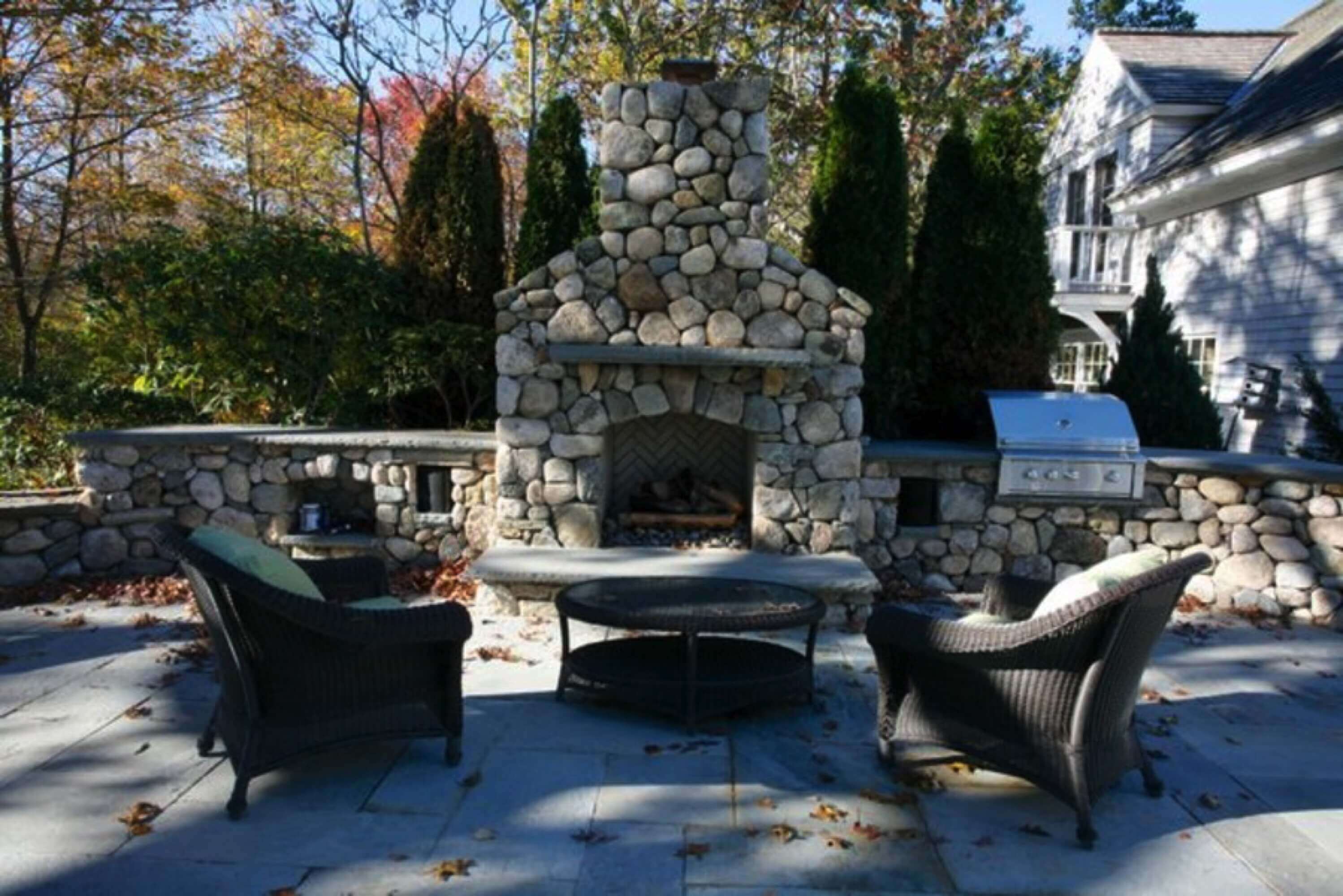 outdoor fireplace, outdoor fireplace kit, outdoor living space, outdoor fire feature
